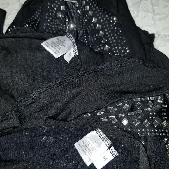 Rhinestones Jewel Elegant SpandexPartially linedCrystal embellished two P - Picture 7 of 15